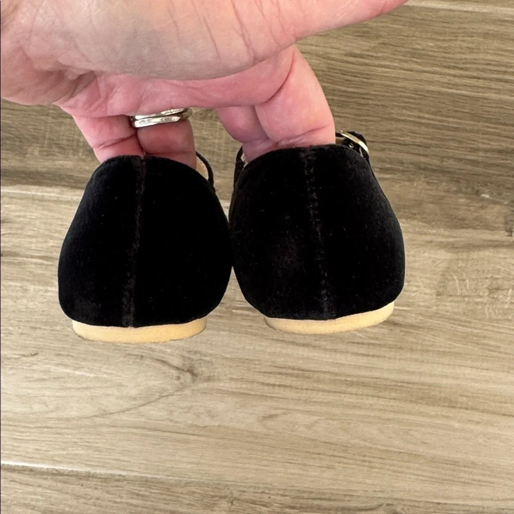 Janie and Jack 3 Velvet Rosette ballet flats mary jane shoes